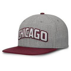 Gray/Maroon Chicago White Sox Fanatics Elements Felt Chainstitch Snapback Hat