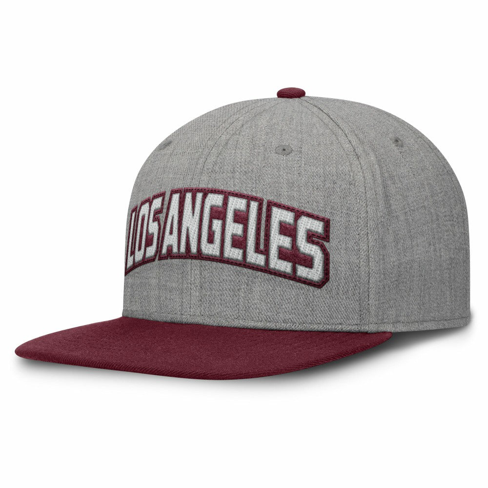 Gray/Maroon Los Angeles Dodgers Fanatics Elements Felt Chainstitch Snapback Hat