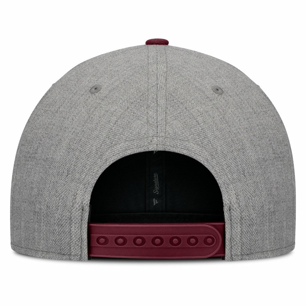 Gray/Maroon Los Angeles Dodgers Fanatics Elements Felt Chainstitch Snapback Hat
