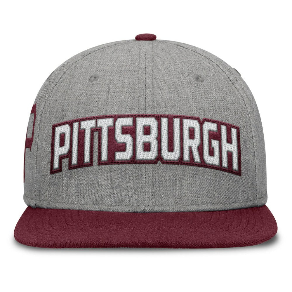 Gray/Maroon Pittsburgh Pirates Fanatics Elements Felt Chainstitch Snapback Hat