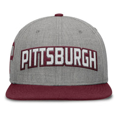 Gray/Maroon Pittsburgh Pirates Fanatics Elements Felt Chainstitch Snapback Hat