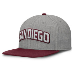 Gray/Maroon San Diego Padres Fanatics Elements Felt Chainstitch Snapback Hat