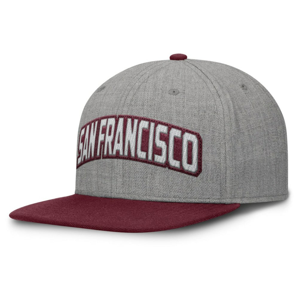 Gray/Maroon San Francisco Giants Fanatics Elements Felt Chainstitch Snapback Hat