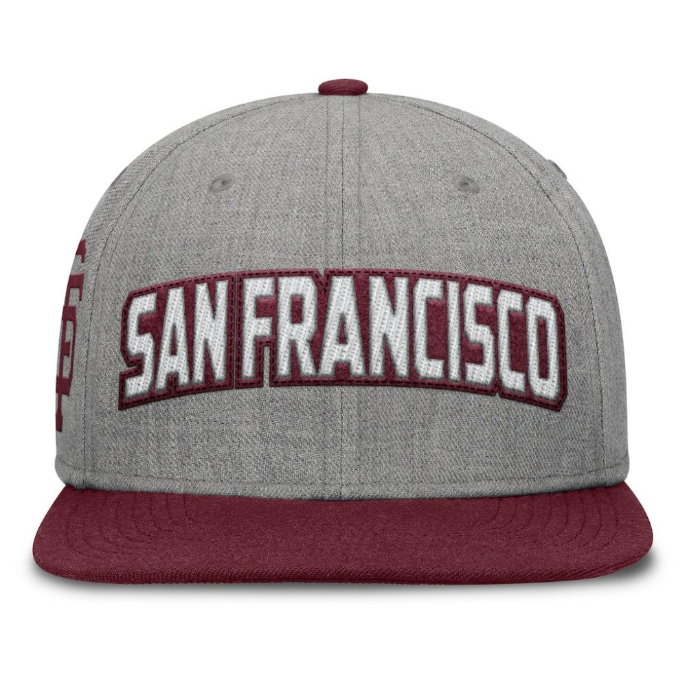Gray/Maroon San Francisco Giants Fanatics Elements Felt Chainstitch Snapback Hat