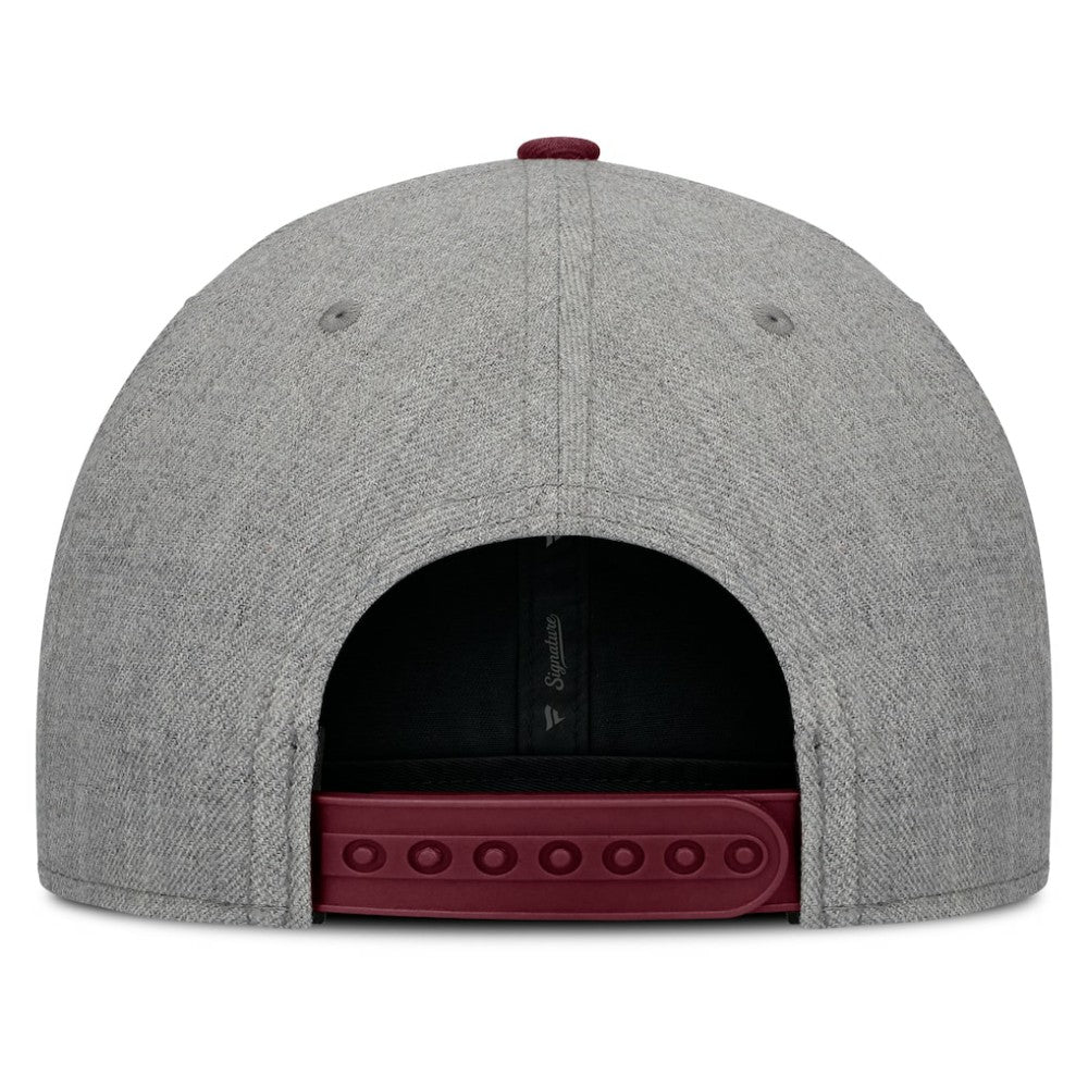 Gray/Maroon Atlanta Braves Fanatics Elements Felt Chainstitch Snapback Hat
