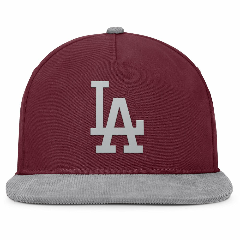 Wine Los Angeles Dodgers Fanatics Front Office Snapback Hat