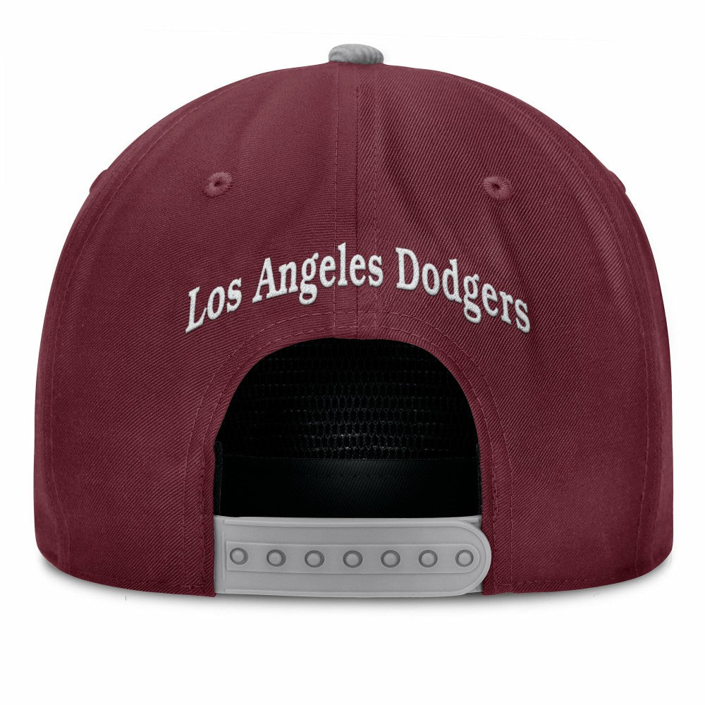Wine Los Angeles Dodgers Fanatics Front Office Snapback Hat