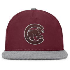 Wine Chicago Cubs Fanatics Front Office Snapback Hat