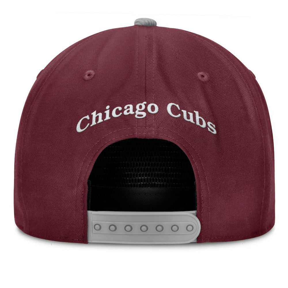 Wine Chicago Cubs Fanatics Front Office Snapback Hat