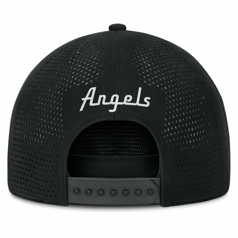 Black Los Angeles Angels Fanatics Front Office Performance A-Frame Adjustable Hat