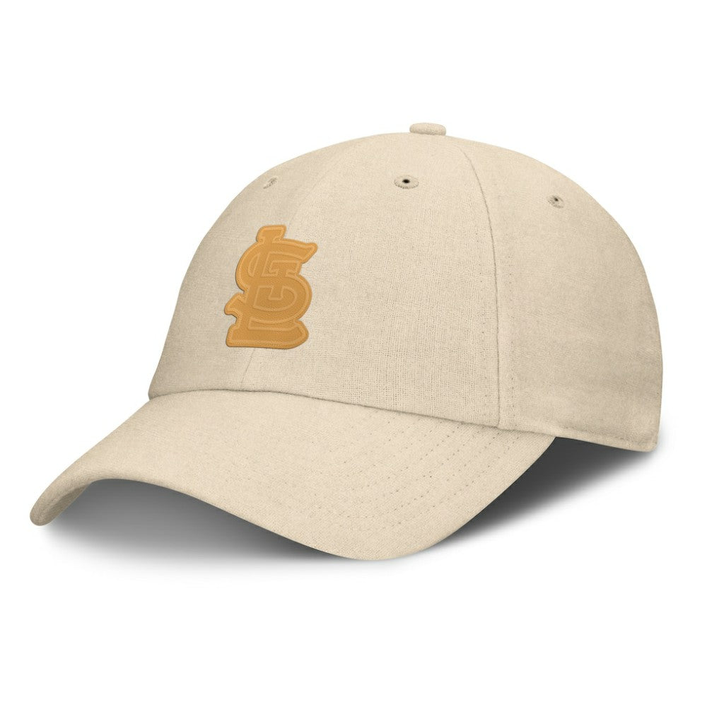 Cream St. Louis Cardinals Fanatics Front Office Leather Patch Adjustable Hat