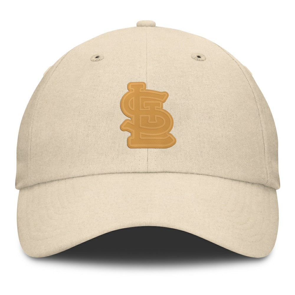 Cream St. Louis Cardinals Fanatics Front Office Leather Patch Adjustable Hat
