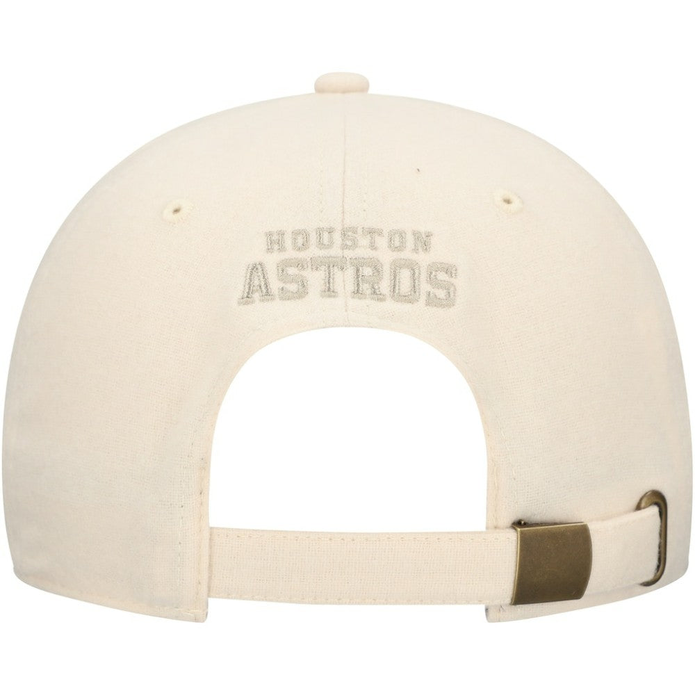 Cream Houston Astros Fanatics Front Office Leather Patch Adjustable Hat
