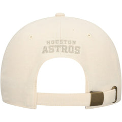 Cream Houston Astros Fanatics Front Office Leather Patch Adjustable Hat