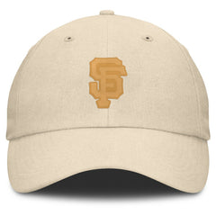 Cream San Francisco Giants Fanatics Front Office Leather Patch Adjustable Hat