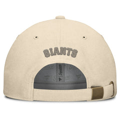 Cream San Francisco Giants Fanatics Front Office Leather Patch Adjustable Hat