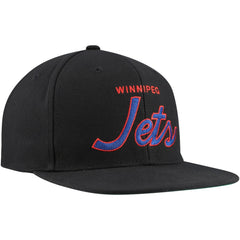 NHL Winnipeg Jets Mitchell & Ness Core Team Script 2.0 Snapback Hat