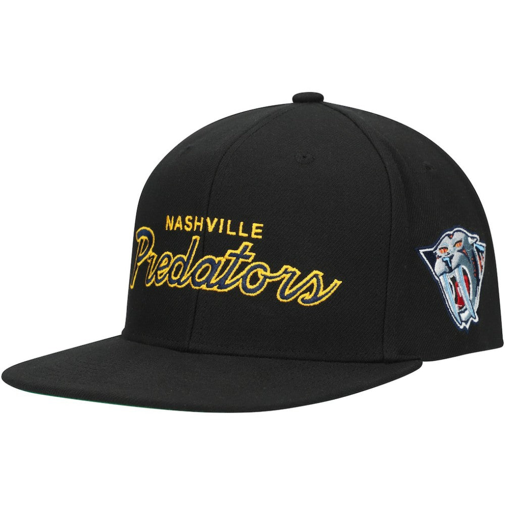 NHL Nashville Predators Mitchell & Ness Core Team Script 2.0 Snapback Hat
