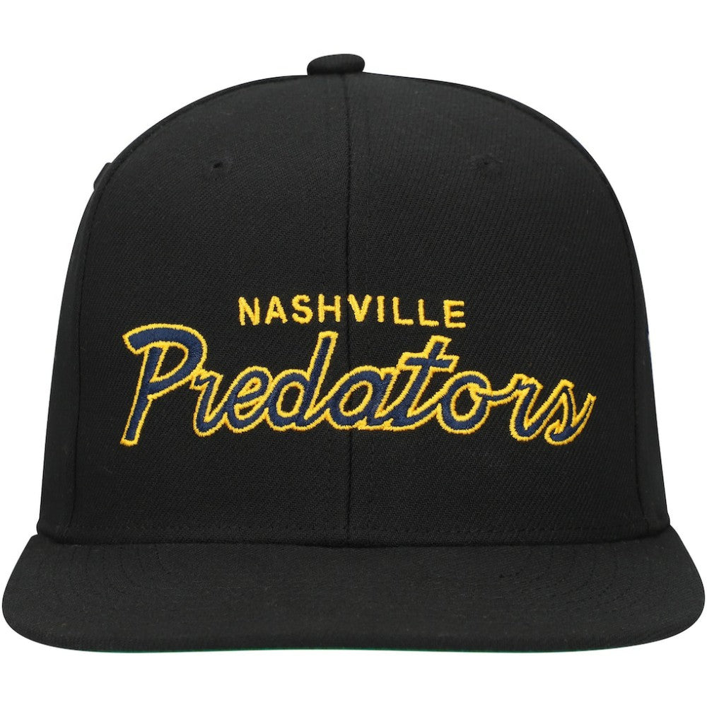 NHL Nashville Predators Mitchell & Ness Core Team Script 2.0 Snapback Hat