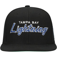 NHL Tampa Bay Lightning Mitchell & Ness Core Team Script 2.0 Snapback Hat
