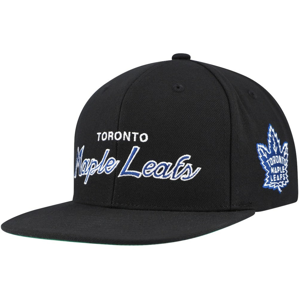NHL Toronto Maple Leafs Mitchell & Ness Core Team Script 2.0 Snapback Hat