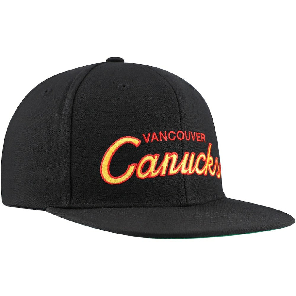 NHL Vancouver Canucks Mitchell & Ness Core Team Script 2.0 Snapback Hat