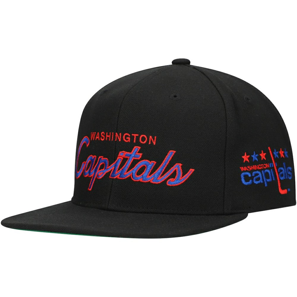 NHL Washington Capitals Mitchell & Ness Core Team Script 2.0 Snapback Hat
