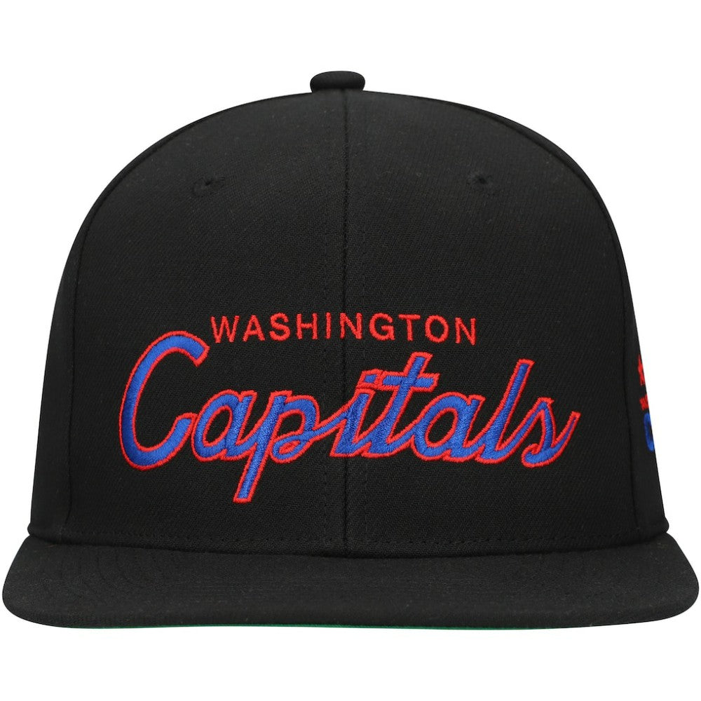 NHL Washington Capitals Mitchell & Ness Core Team Script 2.0 Snapback Hat