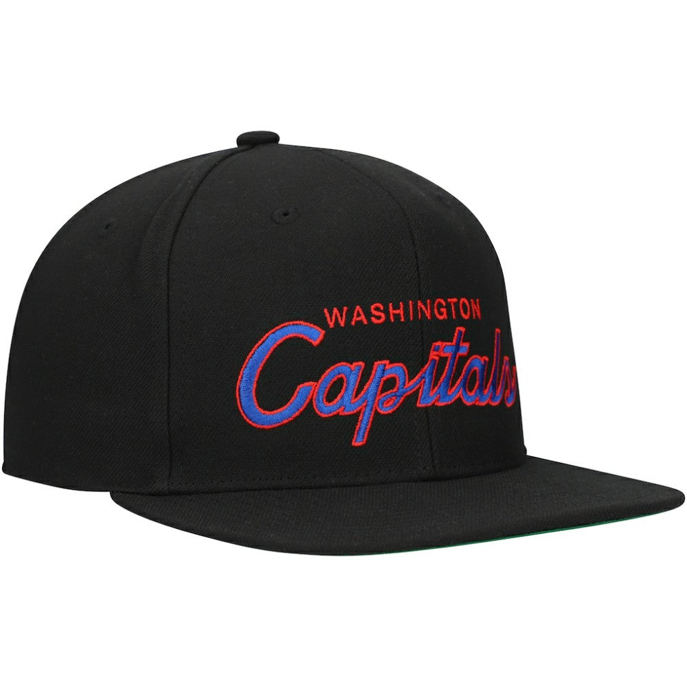 NHL Washington Capitals Mitchell & Ness Core Team Script 2.0 Snapback Hat