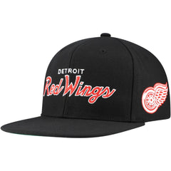 NHL Detroit Red Wings Mitchell & Ness Core Team Script 2.0 Snapback Hat