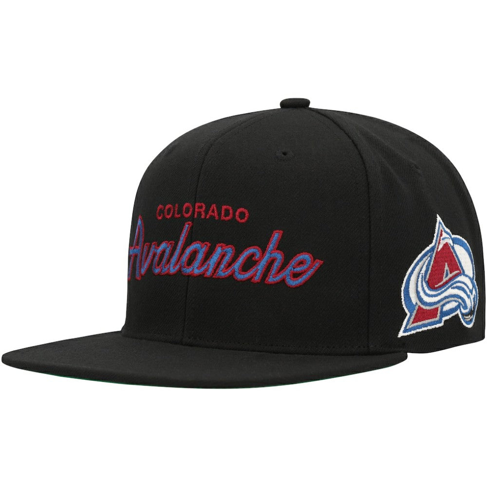 NHL Colorado Avalanche Mitchell & Ness Core Team Script 2.0 Snapback Hat