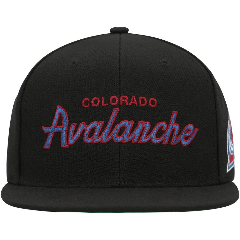 NHL Colorado Avalanche Mitchell & Ness Core Team Script 2.0 Snapback Hat