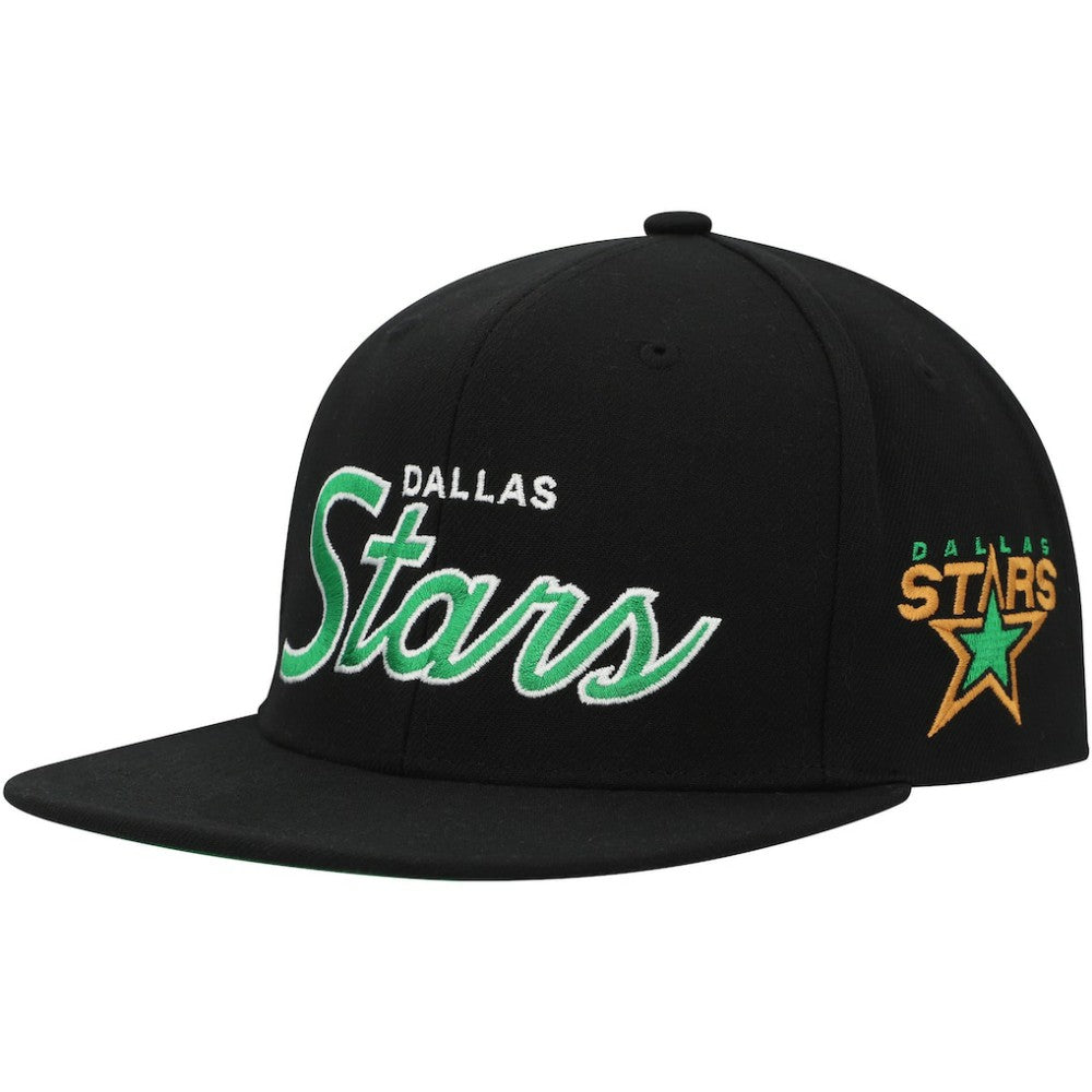 NHL Dallas Stars Mitchell & Ness Core Team Script 2.0 Snapback Hat