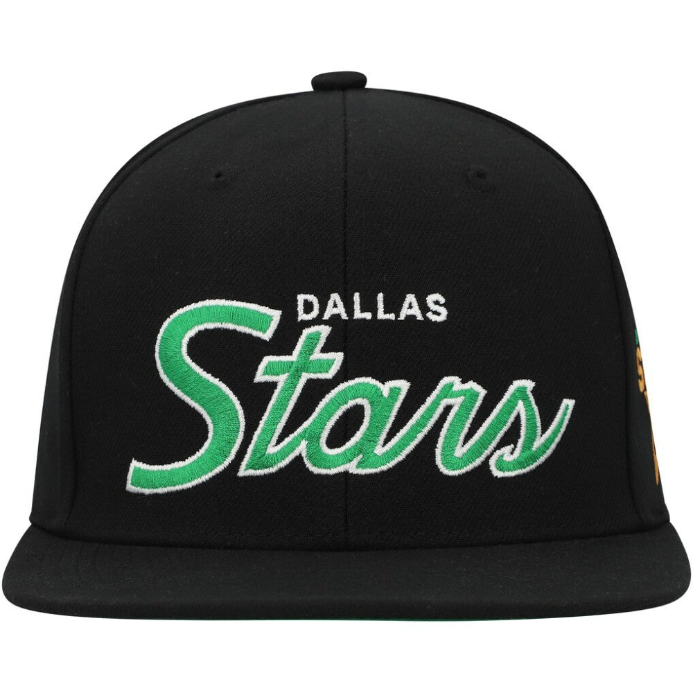 NHL Dallas Stars Mitchell & Ness Core Team Script 2.0 Snapback Hat