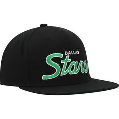 NHL Dallas Stars Mitchell & Ness Core Team Script 2.0 Snapback Hat