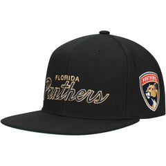 NHL Florida Panthers Mitchell & Ness Core Team Script 2.0 Snapback Hat