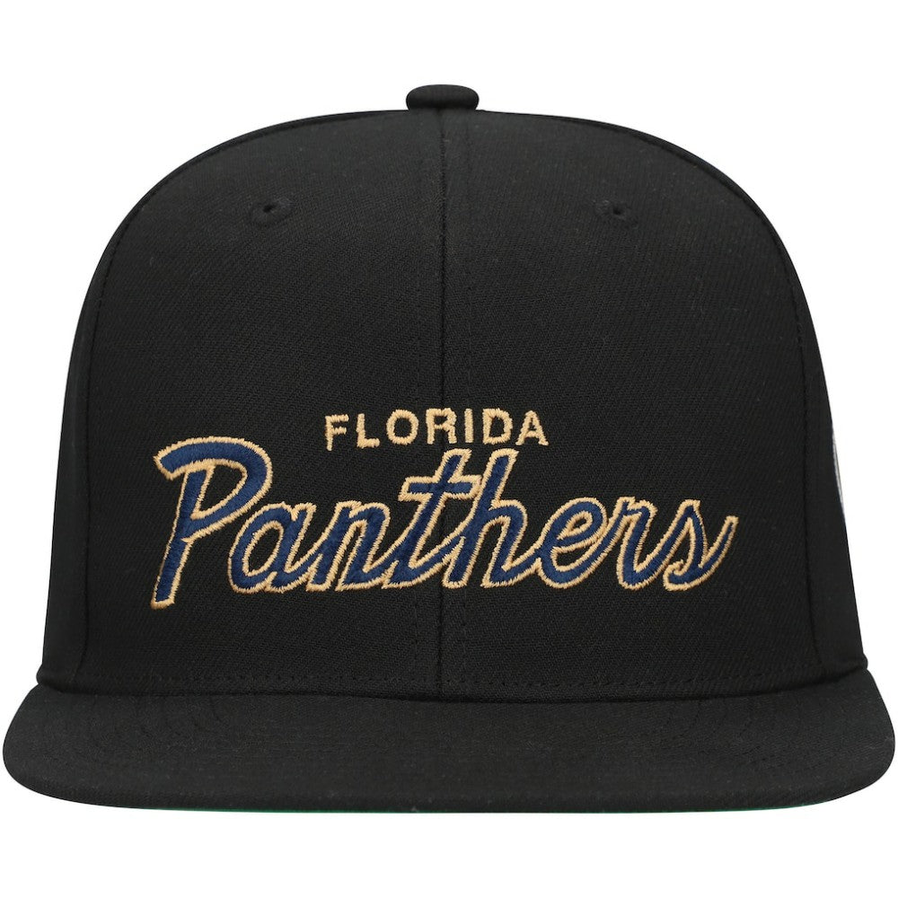 NHL Florida Panthers Mitchell & Ness Core Team Script 2.0 Snapback Hat
