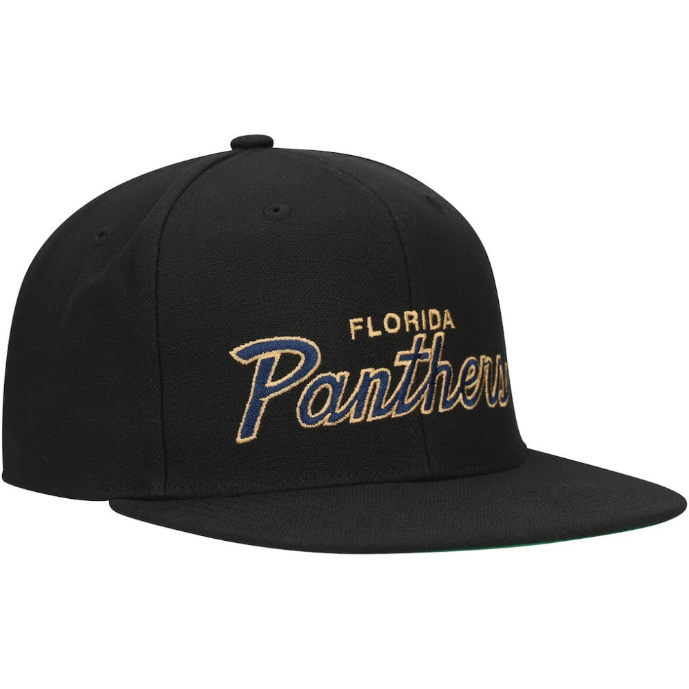 NHL Florida Panthers Mitchell & Ness Core Team Script 2.0 Snapback Hat