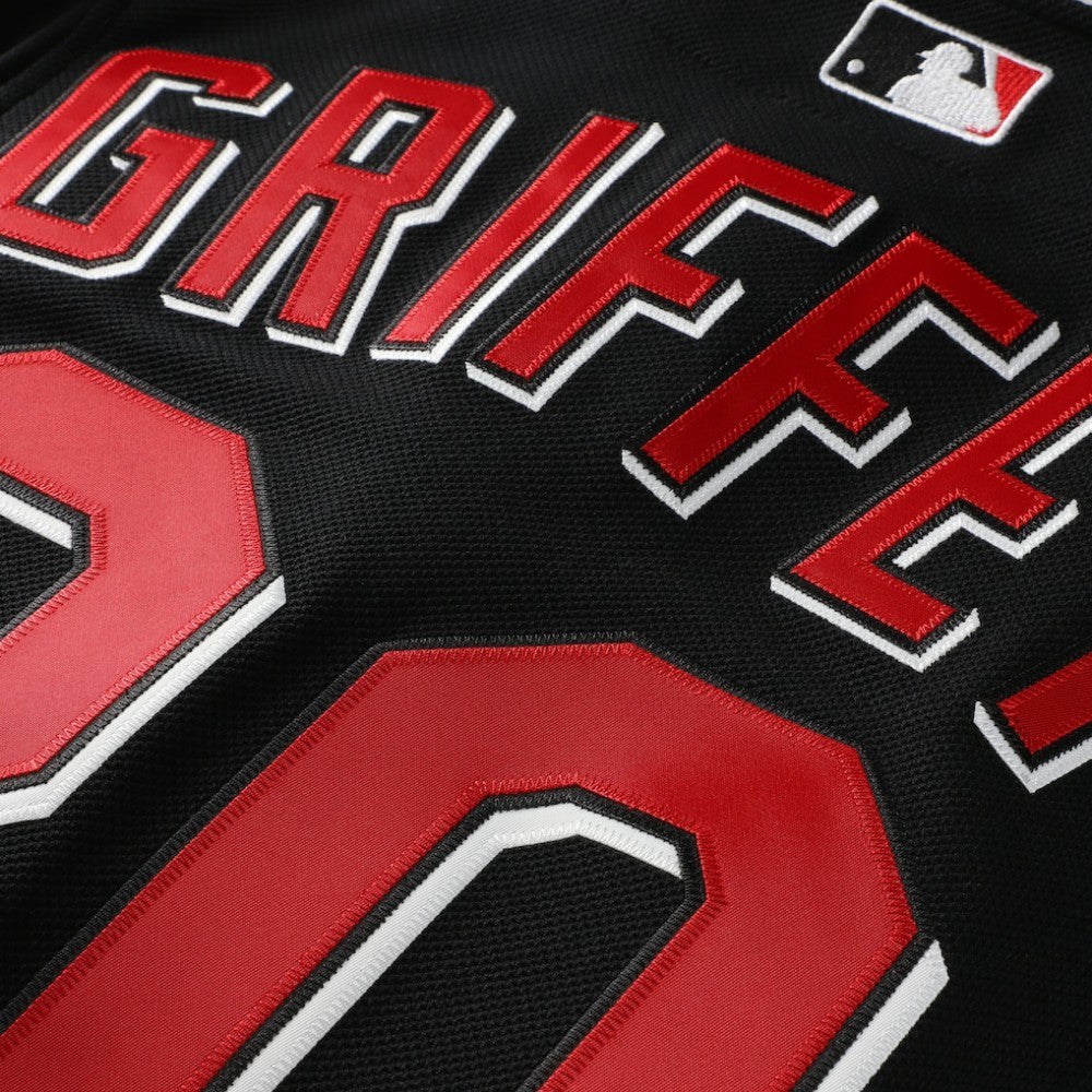 Black Ken Griffey Jr. Cincinnati Reds Mitchell & Ness Cooperstown Collection Authentic Mesh Batting Practice Jersey