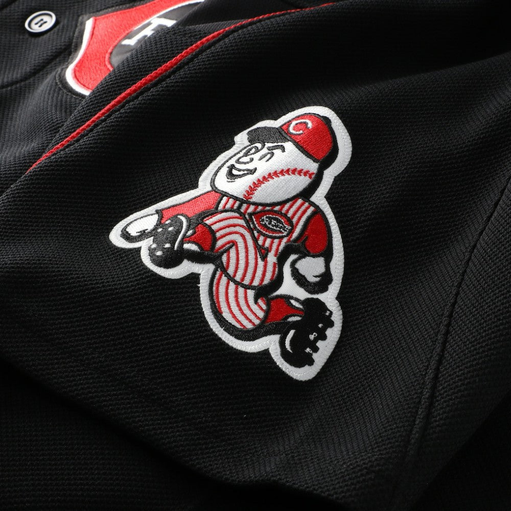 Black Ken Griffey Jr. Cincinnati Reds Mitchell & Ness Cooperstown Collection Authentic Mesh Batting Practice Jersey