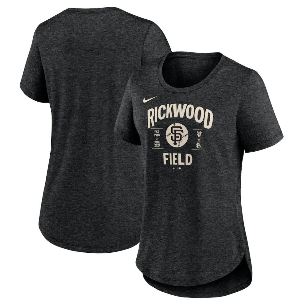 Heather Black San Francisco Giants Nike Women's 2024 Rickwood Classic Tribute Tri-Blend T-Shirt