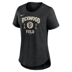 Heather Black San Francisco Giants Nike Women's 2024 Rickwood Classic Tribute Tri-Blend T-Shirt