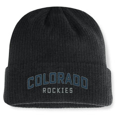 Black Colorado Rockies Fanatics Andee Cuffed Knit Hat