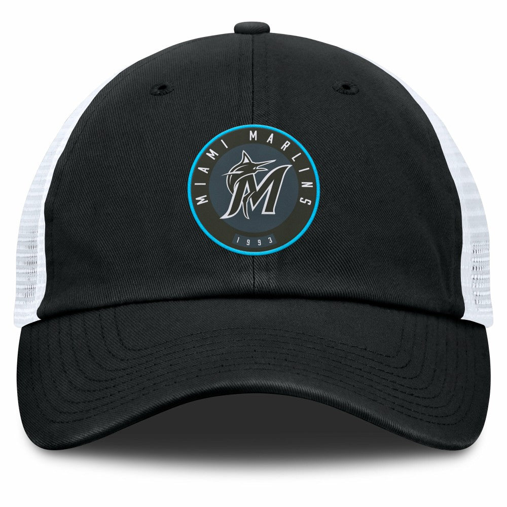 Black/White Miami Marlins Fanatics Averies Adjustable Hat