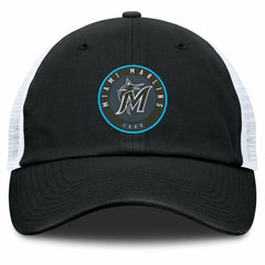 Black/White Miami Marlins Fanatics Averies Adjustable Hat