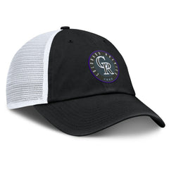 Black/White Colorado Rockies Fanatics Averies Adjustable Hat