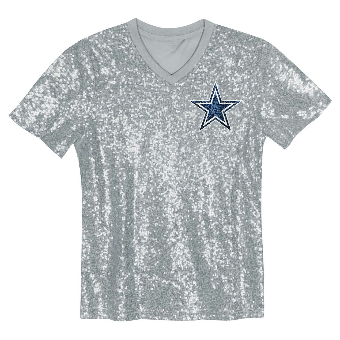CeeDee Lamb  Girls Youth Sequin V-Neck Fashion Jersey - Dallas Cowboys Jerseys