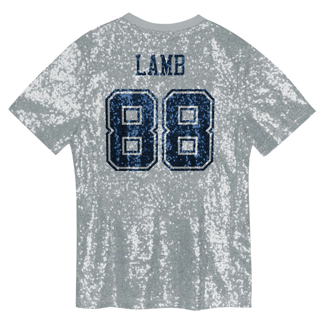 CeeDee Lamb  Girls Youth Sequin V-Neck Fashion Jersey - Dallas Cowboys Jerseys