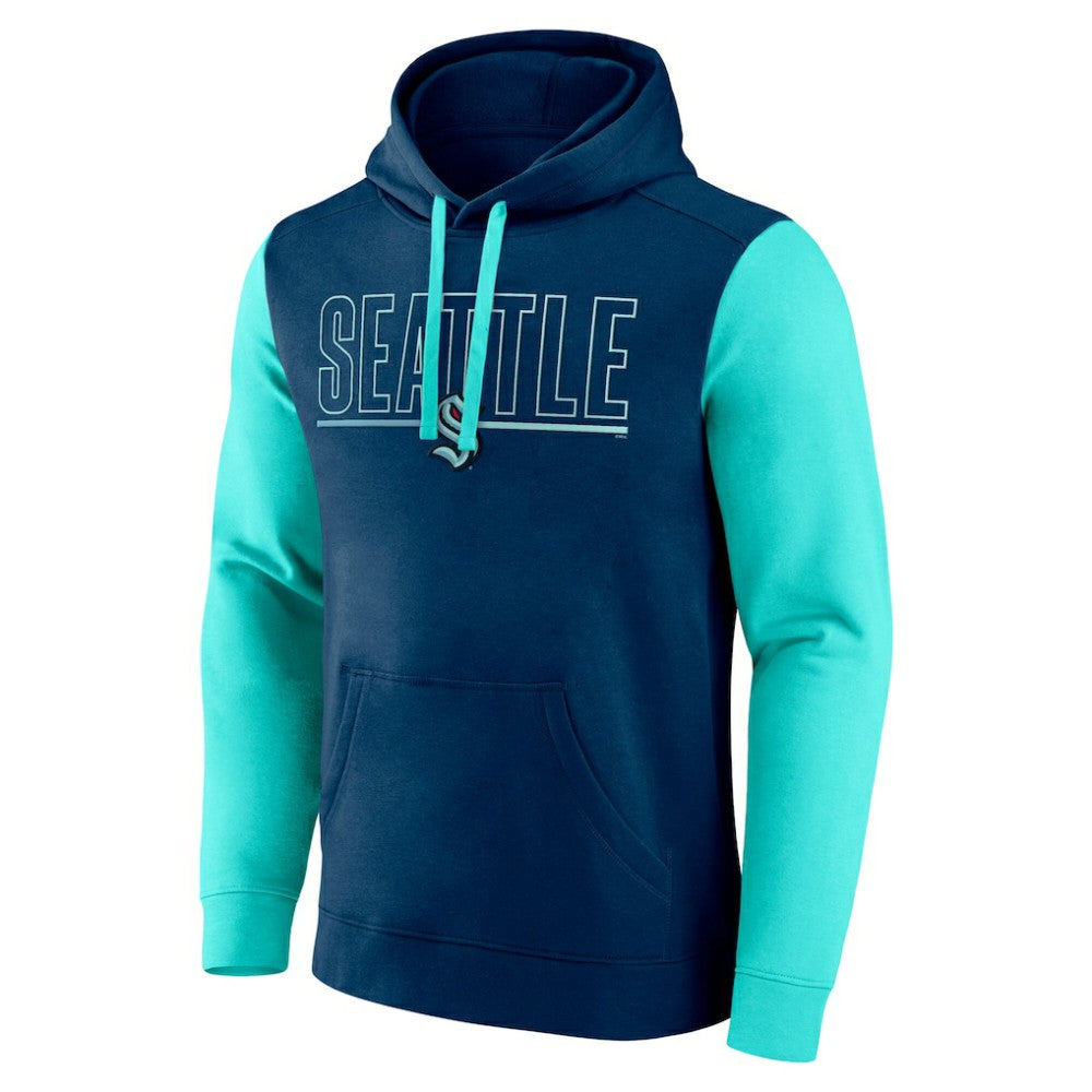 NHL Seattle Kraken Logo Athletic Deliver Fleece Pullover Hoodie