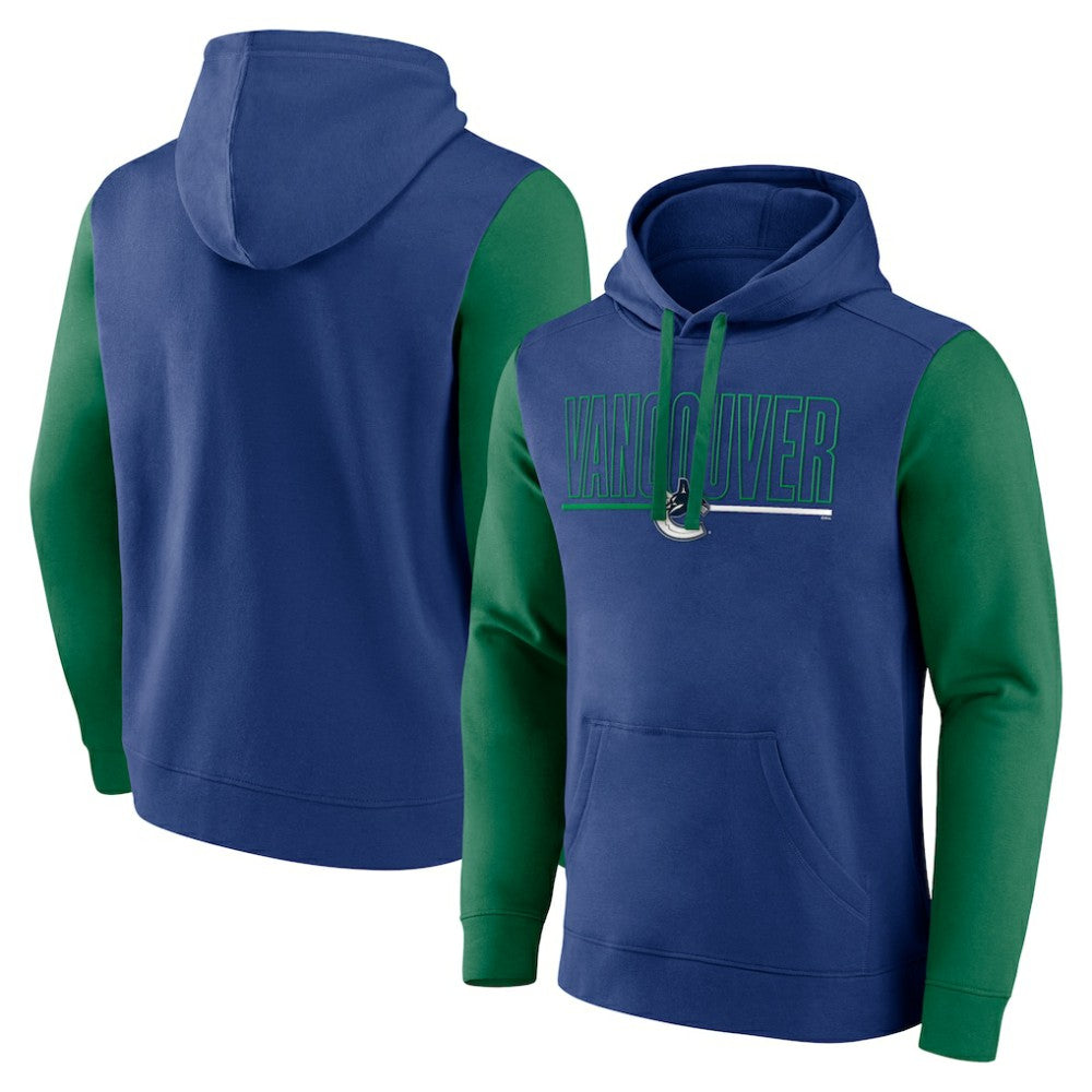 NHL Vancouver Canucks Logo Athletic Deliver Fleece Pullover Hoodie